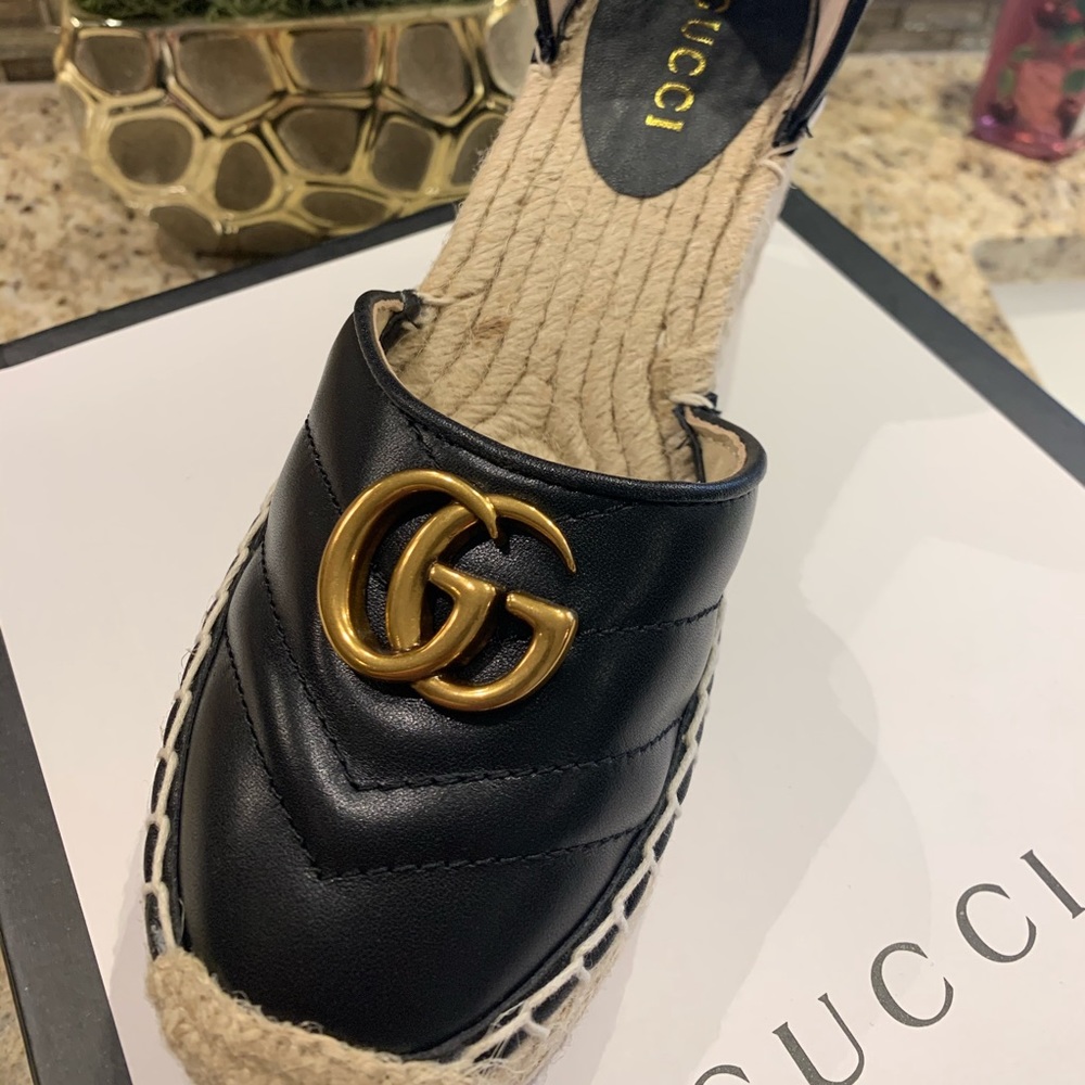 GG Spadrille Leather plataform súper nice shoes!